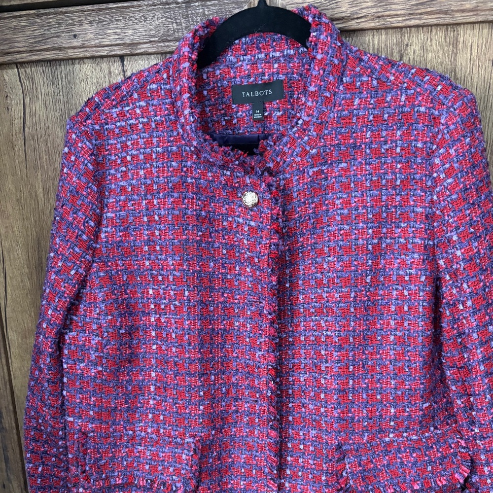 Talbots Purple with Red Tweed